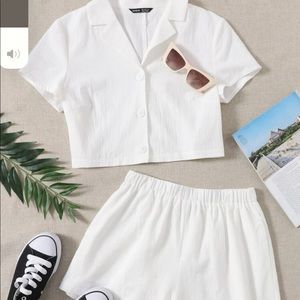 NEW SHEIN top and shorts set